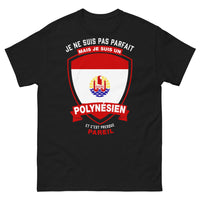 Thumbnail for T-shirt Polynésien noir - Je ne suis pas parfait mais presque pareil