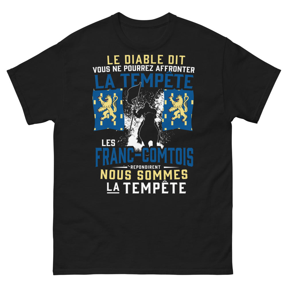 T-shirt Franc-Comtois noir - Réponse à la tempête