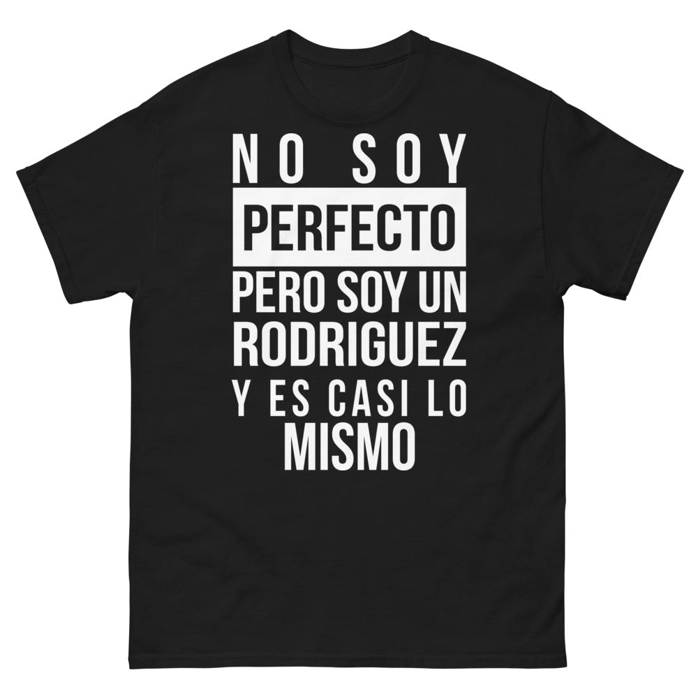T-shirt Rodríguez noir - No soy perfecto, pero soy Rodríguez