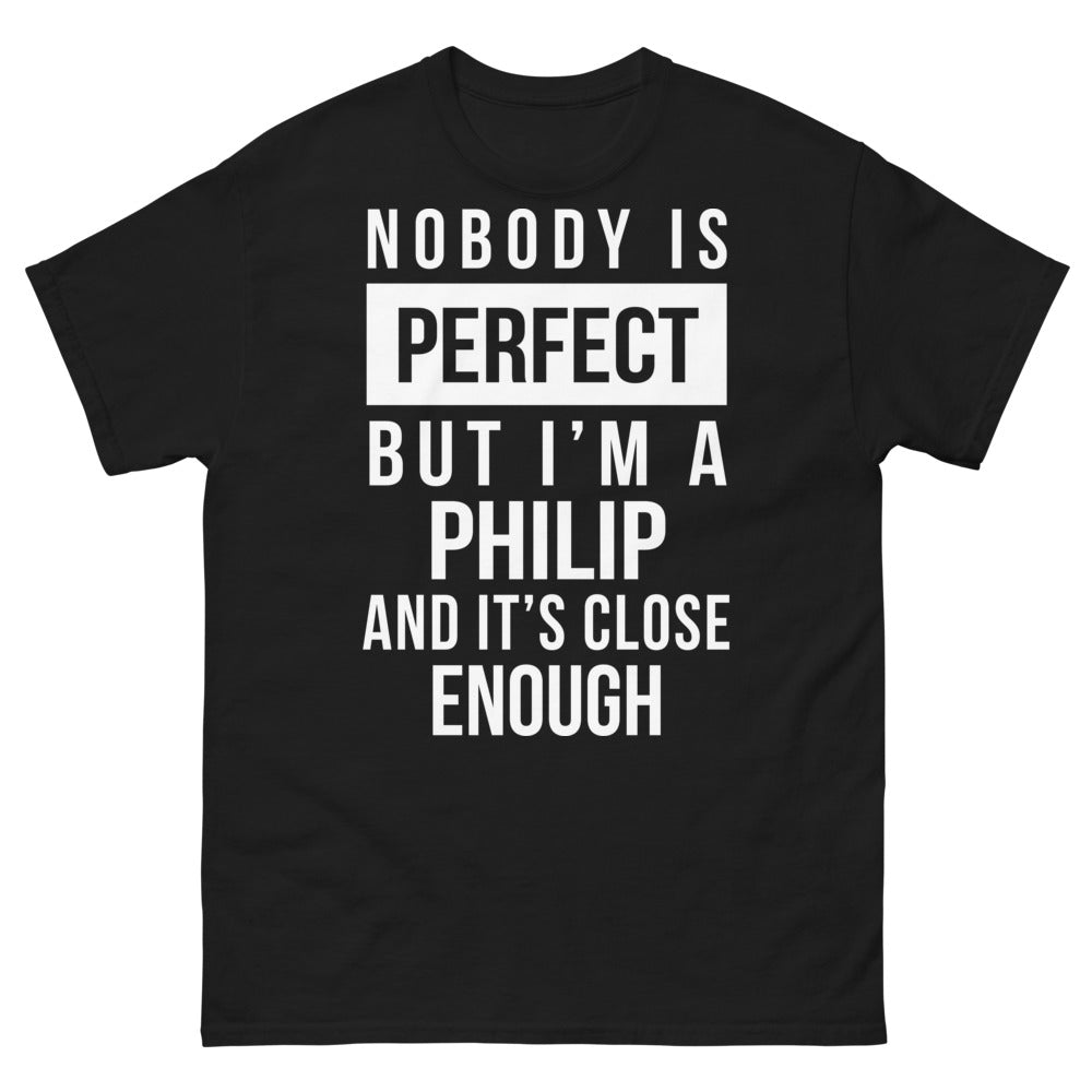 T-shirt Philip noir - Nobody's Perfect