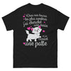 T-shirt Dans mes heures sombres noir - main et patte