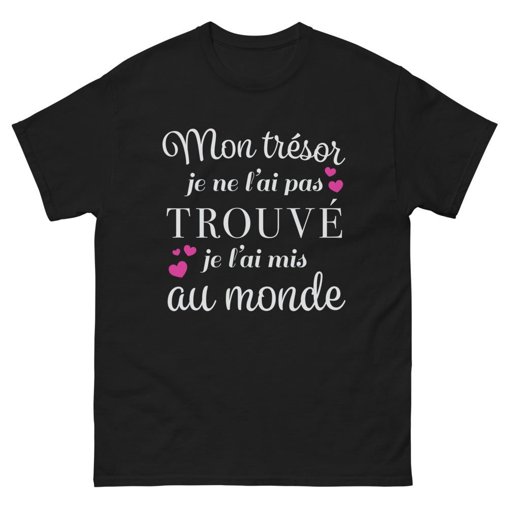 T-shirt Chic maman noir - On n'a pas trouvé le trésor