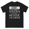 T-Shirt Italien schwarz Vorderseite - Sorry, dieser Mann ist vergeben