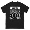 T-Shirt Sachsen Schwarz - Verlobt mit einer heißten Sächsin
