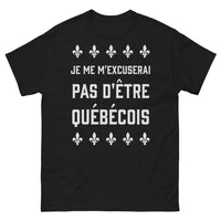 Thumbnail for T-shirt Québec noir - Je ne m'excuserai pas