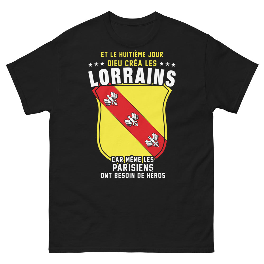 T-shirt Lorraine noir face - Héros du Huitième Jour