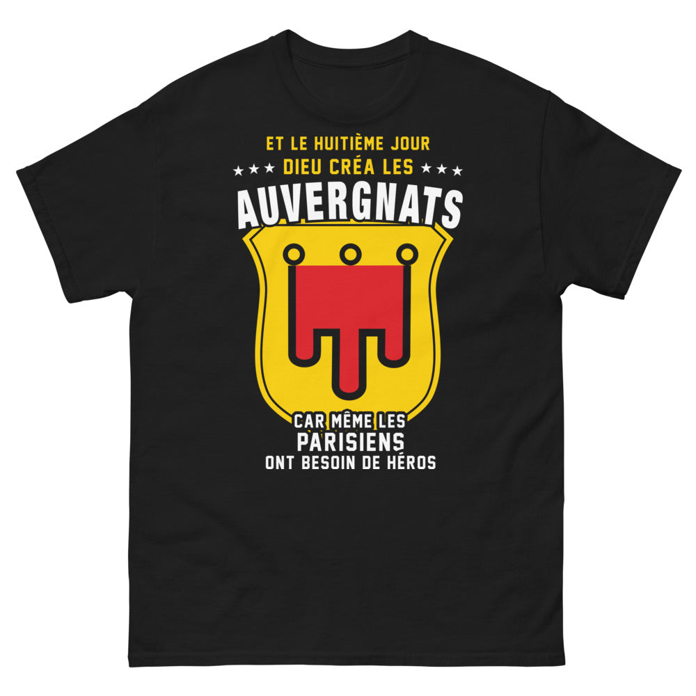 T-shirt Auvergnat noir - Héros du quotidien