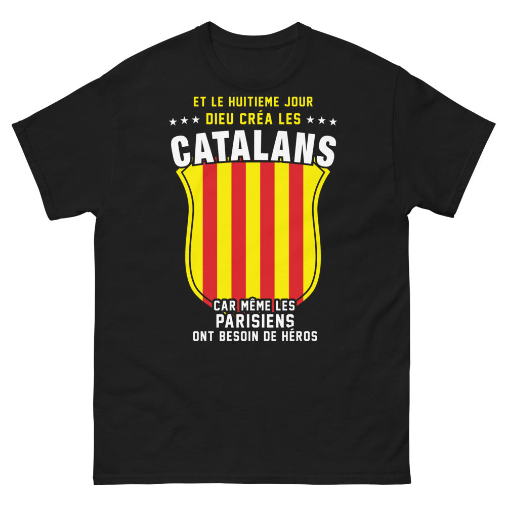 T-shirt Catalans noir - héros et humour