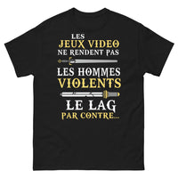Thumbnail for T-shirt gamer lag noir - lag et humour des parties