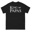 T-shirt Roi des papas noir - couronne et blagues de papa