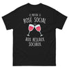 T-shirt réseaux sociaux noir - Je préfère le rose social