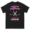 T-shirt coiffeuse noir - je suis peut-être coiffeuse