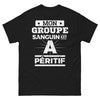 T-shirt apéro noir - Mon groupe sanguin est apéritif