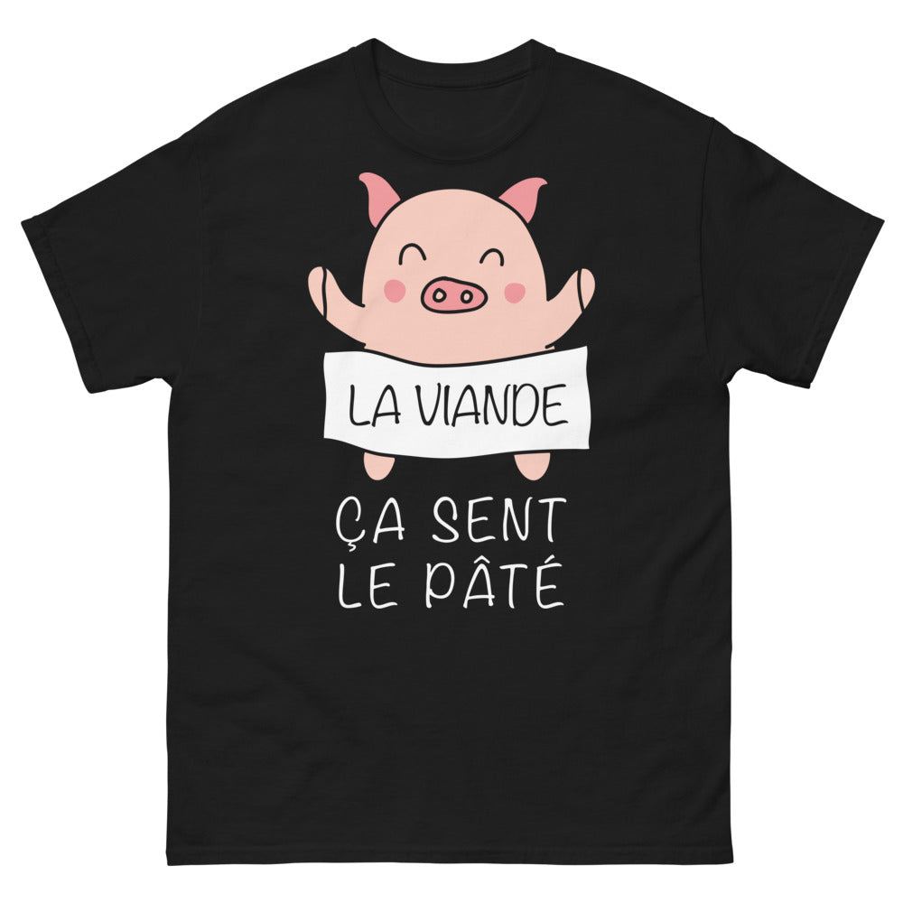 T-shirt terroir noir - la viande ça sent le pâté