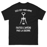 Thumbnail for T-shirt apéro paix noir - Faites l'Apéro Pas la Guerre