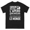 T-shirt Alsace noir face - Et le 8e jour, Dieu créa l'apéro
