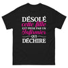 T-shirt infirmier noir - Désolée, cette fille est prise