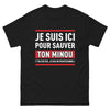 T-shirt Sauveur de minous noir - héros félin pro