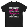 T-shirt ingénieur noir - ingénieur qui déchire