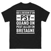 T-shirt Bretagne noir - qui a besoin d'un psy