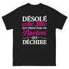 T-shirt Bretagne noir - prise par un Breton qui déchire