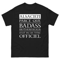 Thumbnail for T-shirt Alsace noir - badass alsacien