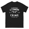 T-shirt humour local noir - Malheureusement la connerie n'est pas un crime