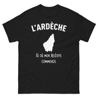 Thumbnail for T-shirt Ardèche noir - Là où mon histoire commence