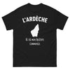 T-shirt Ardèche noir - Là où mon histoire commence