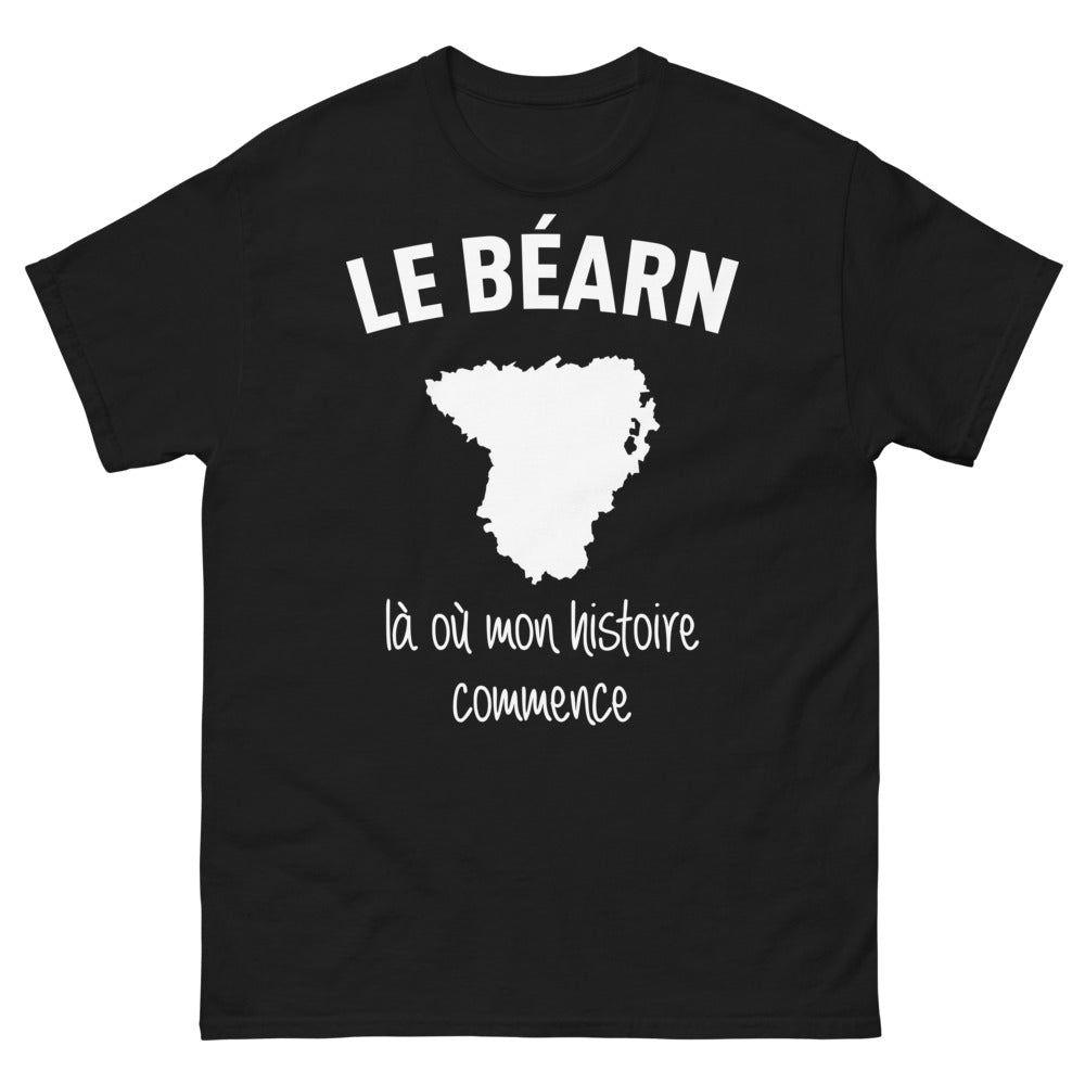 T-shirt Béarn noir - Là où mon histoire commence