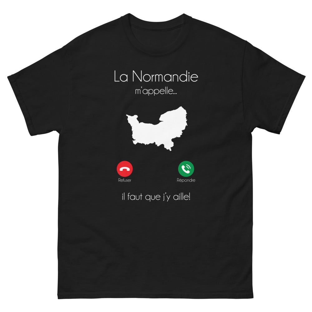 T-shirt Normandie noir - La Normandie m'appelle