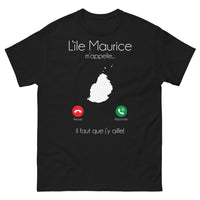 Thumbnail for T-shirt Île Maurice noir face - Il faut que j'y aille