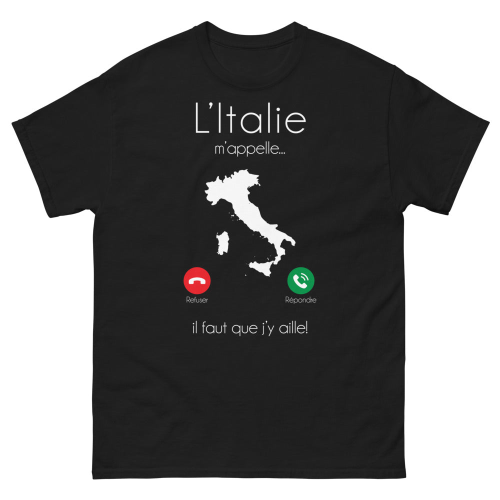 T-shirt Italie noir - L'Italie m'appelle