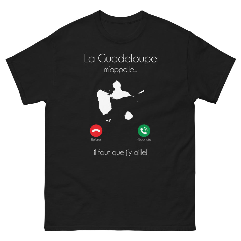 T-shirt Guadeloupe noir - La Guadeloupe m'appelle