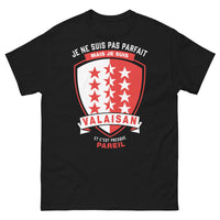 Thumbnail for T-shirt Valaisan noir face - Je ne suis pas parfait mais je suis Valaisan