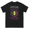 T-shirt sénégalaise noir - grand cœur et fierté