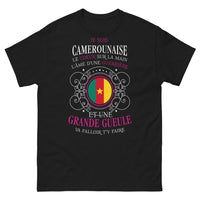 Thumbnail for T-shirt Camerounaise noir - fierté et humour