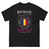 T-shirt Roumaine noir - Le cœur sur la main, guerrière