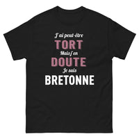 Thumbnail for T-shirt Bretonne noir - J'ai peut-être tort