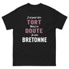 T-shirt Bretonne noir - J'ai peut-être tort