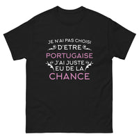 Thumbnail for T-shirt Portugal noir - Je n'ai pas choisi d'être Portugaise