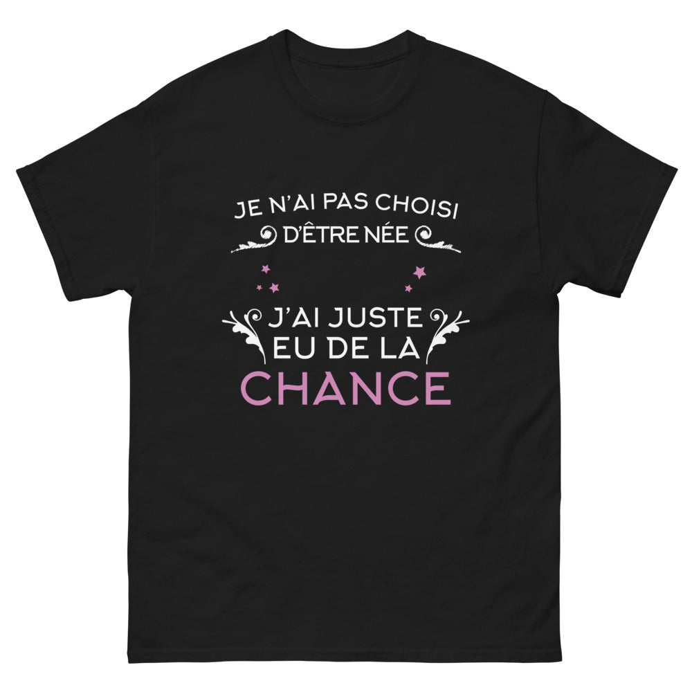 T-shirt fierté régionale noir - Je n'ai pas choisi d'être née