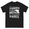 T-shirt Bretagne noir - Le bonheur ne s'achète pas