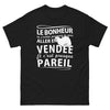 T-shirt Vendée noir - Le bonheur ne s'achète pas