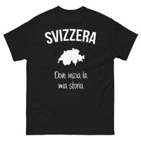 Thumbnail for T-shirt Svizzera noir - dove inizia la mia storia