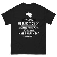 Thumbnail for T-shirt Breton noir - papa breton cool et fier