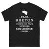 T-shirt Breton noir - papa breton cool et fier