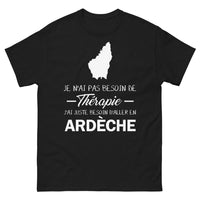 Thumbnail for T-shirt Ardèche noir - Pas besoin de thérapie, juste un séjour