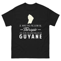 Thumbnail for T-shirt Guyane noir - je n'ai pas besoin de thérapie