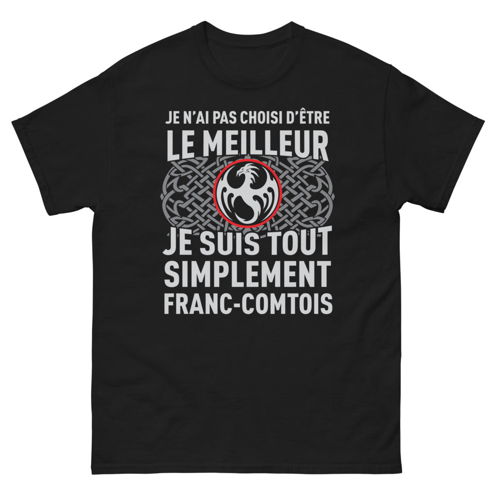 T-shirt Franc-Comtois noir - clin d'oeil à l'identité locale